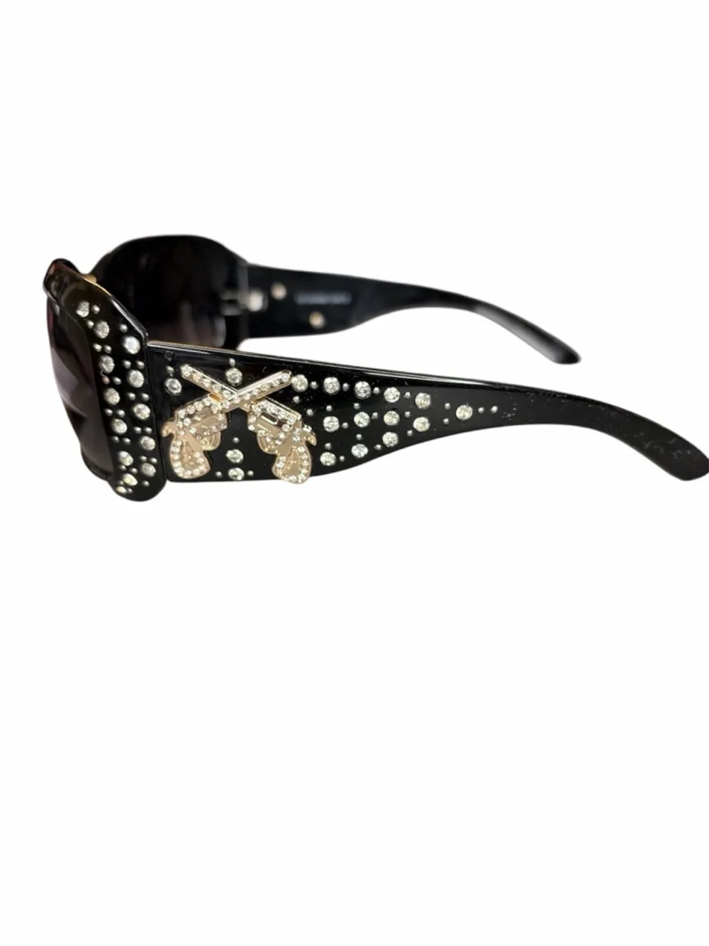 Texas West Womens Rhinestone UV 400 Crossed Pistols Concho Sunglasses NWT #10